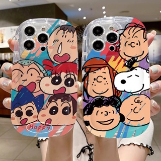 เคสโทรศัพท์ซิลิโคน TPU นิ่ม แบบใส กันกระแทก ลายน่ารัก สําหรับ IPhone 14 13 11 12 Pro XS Max X XR 7 + 8 Plus