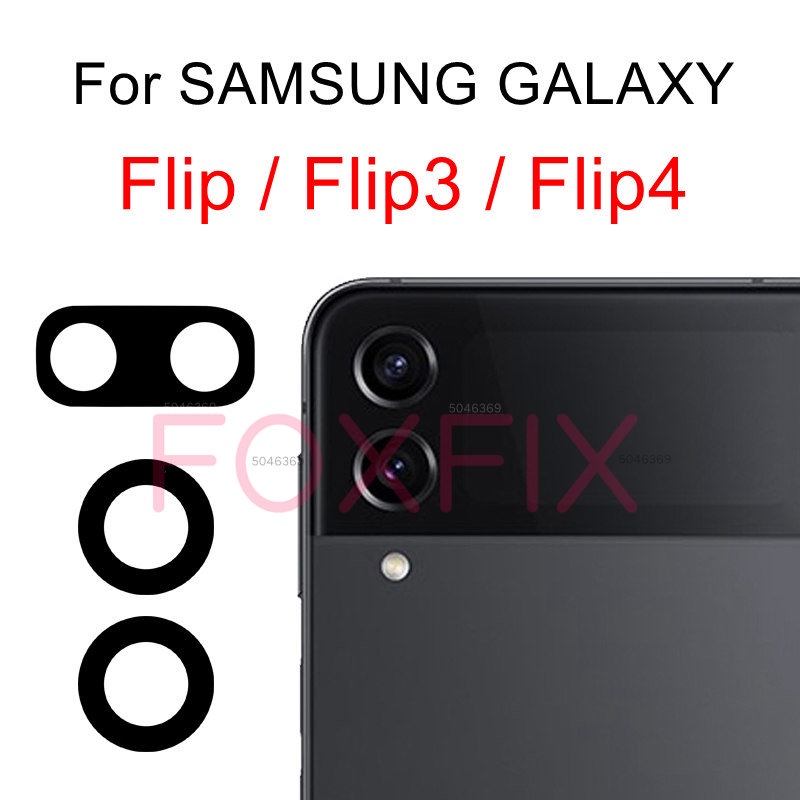 เลนส์กระจกกล้องหลัง พร้อมสติกเกอร์กาว แบบเปลี่ยน สําหรับ Samsung Galaxy Z Flip 3 4 Flip3 Flip4 5G