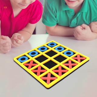 Sun เกมกระดาน Tic Tac Toe Fun Family Games to for Play in Box Strategy Board Games for Families to Challenge Brain Gam