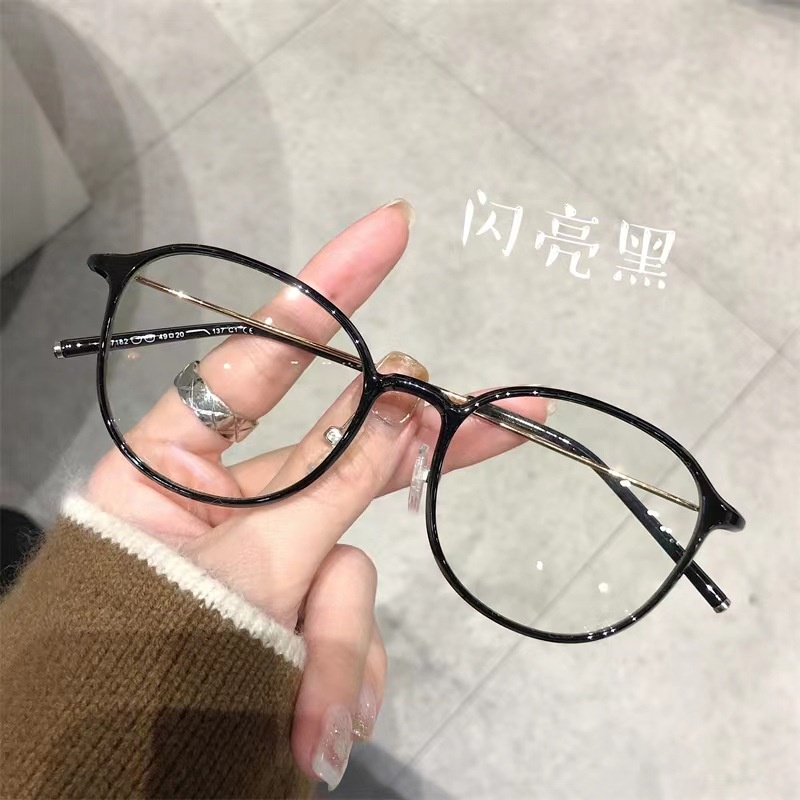 กรอบแว่นตาสายตาสั้น 1.56/1.67 HD (-25 ถึง -1000) พร้อมฟิลเตอร์กรองแสงออปติคอล TR90 เบาพิเศษ (6g) กรอบแว่นตา แฟชั่นผู้หญิง ผู้ชาย แว่นตาหลายสี ไม่มีแรงดันจมูก ราคา ถูกที่สุด ดีลบีเคเค แกลเลอรีภาพที่ 4