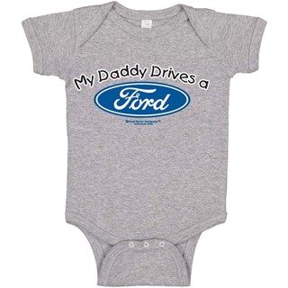 ชุดบอดี้สูท ลาย My Daddy Drives a Ford Cars and Trucks สําหรับเด็กทารกผู้ชาย ผู้หญิง NJTD