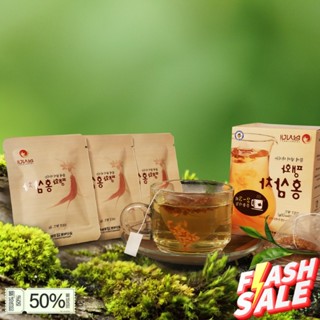 ส่งจากไทย&gt;&gt; korea red ginseng tea ชาโสมแดงเกาหลี บำรุงร่างกาย เครื่องดื่มโสม 2g*30ea  อาหารเกาหลี ซอสเกาหลี ขนมเกาหลี