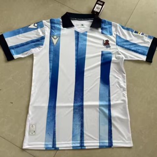 เสื้อกีฬาแขนสั้น ลายทีมชาติฟุตบอล Real Sociedad 23-24 ไซซ์ S-XXL ชุดเหย้า สําหรับผู้ชาย AAA