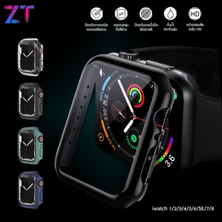 สำหรับ เคสแอปเปิ้ลวอช สำหรับ for smart watch 8/7/6/5/4/3/2/1/SEเคส for Watch สายนาฬิกา PC+Glass สำหรับ watch SE
