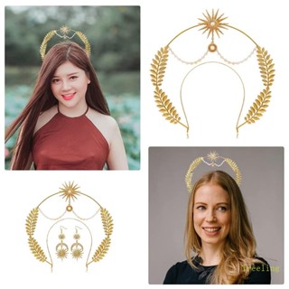 Treeling Sun Goddess มงกุฎคาดศีรษะ สไตล์โบฮีเมียนวินเทจ พร็อพเจ้าสาว งานแต่งงาน สําหรับผู้หญิง