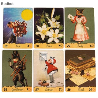 &lt;Redhot&gt; โปสการ์ด เกมกระดาน ไพ่ทาโรต์ Lenormand Oracle สําหรับครอบครัว