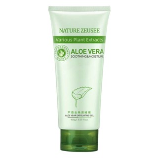 Zeusee Aloe Vera Exfoliating 100 กรัม, โคลนขัดผิวเด็ก, ครีมขัด, เจล, ทําความสะอาดผิวหน้ารูขุมขน, ดูดซึมความร้อน, ลดอาการบวม, ผิวนุ่ม, คงความมีชีวิตชีวาของเซลล์, ปัจจัยให้ความชุ่มชื้นจากธรรมชาติ, ช่วยให้ผิวนุ่ม, เรียบเนียน, ยืดหยุ่น, ป้องกันใบหน้าได้ดี เส้