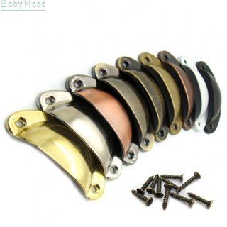 【Big Discounts】Drawer Handle 4PCS Antique Drawer Retro Semicircle Shell Handle Tin Sheet#BBHOOD