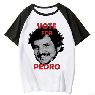 เสื้อยืด พิมพ์ลายกราฟิก Pedro Pascal สําหรับผู้หญิง y2k