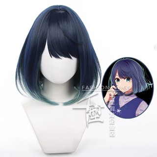 Misscoo Oshi No Ko Kurokawa Akane วิกผมสังเคราะห์ ทนความร้อน สีดํา สีฟ้า สีเทา