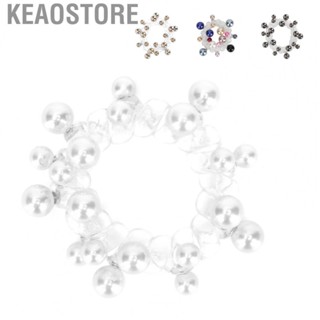 Keaostore Women Beaded Spiral Hair Ties / Phone Cord Coils Strong Band