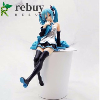 Rebuy โมเดลฟิกเกอร์ Pvc รูปการ์ตูน Hatsune Miku สําหรับตกแต่งบ้าน