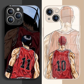 เคสโทรศัพท์มือถือกระจกนิรภัย ลายเสือ Kaede Rukawa SLAM DUNK สําหรับ iPhone13 14promax i11 XR