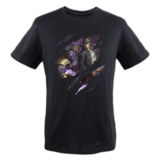 เสื้อยืดลําลอง สําหรับผู้ชาย แขนสั้น คอกลม ระบายอากาศ พิมพ์ลายอนิเมะ JOJOs Bizarre Adventure ทรงหลวม ขนาดใหญ่ เหมาะกับฤดูร้อน สไตล์ญี่ปุ่น