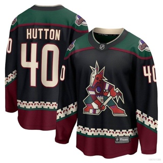 เสื้อกีฬาแขนยาว ลาย HQ1 NHL Arizona Coyotes Home Hutton Jersey พลัสไซซ์ QH1