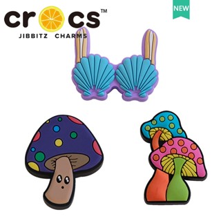 Jibbitz crocs charms หัวเข็มขัดรองเท้า อุปกรณ์เสริมรองเท้า รูปเห็ด เปลือกหอย น่ารัก ตกแต่งหัวเข็มขัด