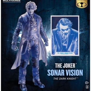 พร้อมส่ง ตัวตลก McFarlane ภาพยนตร์ Heath Ledger ตรวจจับโซนาร์ รุ่นใส 23 ซม. เคลื่อนย้ายได้ L73C