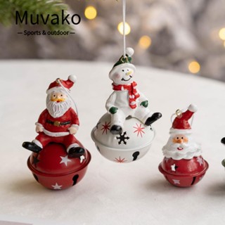 Muvako Christmas Bell Festival Ornament Hanging Pendants Xmas Tree Decoration Snowman Reindeer