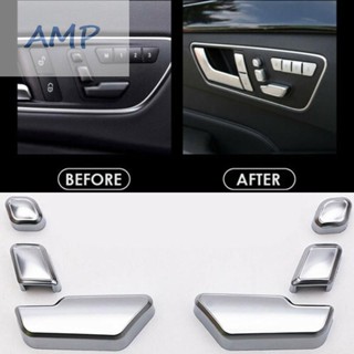 ⚡READYSTOCK⚡Seat button cover Adjust Sticker ABS plastic Silver Decorative Durable