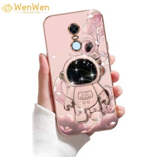 Wenwen เคสโทรศัพท์มือถือแบบนิ่ม TPU กันกระแทก ลายนักบินอวกาศ 3D พร้อมที่ตั้งวาง บางมาก สําหรับ redmi 5 plus xiaomi redmi note 5 pro redmi 7