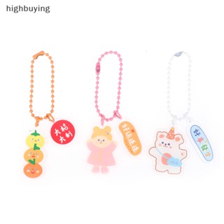 [highbuying] พวงกุญแจอะคริลิคใส จี้การ์ตูน สไตล์เกาหลี เครื่องประดับแฟชั่น สําหรับผู้หญิง เพื่อน พร้อมส่ง