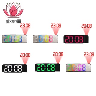 180° นาฬิกาปลุกดิจิทัล LED หมุนได้ 12 24 ชั่วโมง ชาร์จ USB สําหรับติดเพดาน