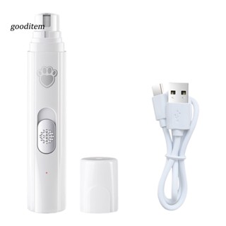 [Gooditem] เครื่องเจียรเล็บไฟฟ้า ชาร์จ USB สําหรับสัตว์เลี้ยง สุนัข