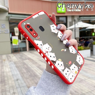 สําหรับ Samsung galaxy A30 A20 M20 เคสการ์ตูนแมวน่ารัก ฝ้า บาง ดีไซน์ใหม่ กันกระแทก เคสโทรศัพท์แข็ง แฟชั่น ขอบซิลิโคน เคสป้องกัน