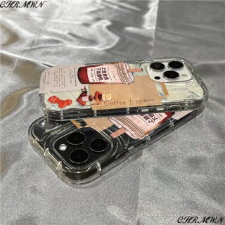 เคสโทรศัพท์มือถือแบบนิ่ม ใส ลายลาเต้น่ารัก สําหรับ Iphone 14promax 1312 11 7 8plus xr sins EQZK