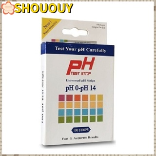 Shououy กระดาษทดสอบค่า pH 100ct ความไวแสงสูง 0-14 HH จับคู่ง่าย ความแม่นยําสูง สําหรับตู้ปลา สระว่ายน้ํา สปา น้ําประปา