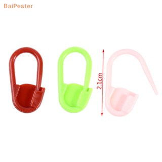 [BaiPester] ตะขอพลาสติก ขนาดเล็ก คละสี สําหรับถักนิตติ้ง 100 ชิ้น