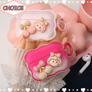 เคสหูฟัง TPU นิ่ม กันตก ป้องกันรอย ลายคลื่นเด็กผู้หญิง สีแคนดี้ สําหรับ AirPods 1 2 3 Pro Pro2