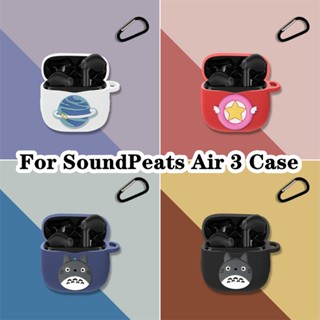 【ของแท้】เคสหูฟัง แบบนิ่ม ลายการ์ตูน สีพื้น สําหรับ SoundPeats Air 3 Air 3