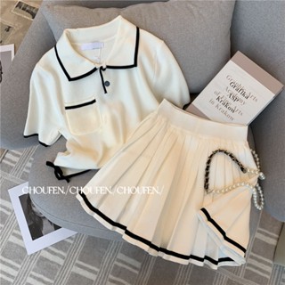 Casual Fashion Suit Summer 2023 New Womens Summer Small Fresh Stylish Age-reducing Fashionable Two-piece Dress Trendy