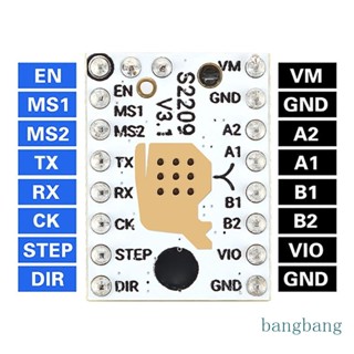 Bang TMC2209 V3 1 ไดรเวอร์สเต็ปมอเตอร์ 256 Microstep เสียงเงียบ สําหรับตัวควบคุมเครื่องพิมพ์ 3D พร้อมฮีทซิงค์ 256 Microstep