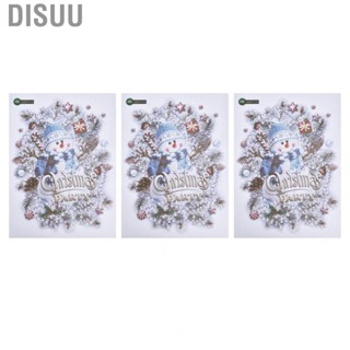 Disuu 3PCS Christmas Tree Snowman Wall  Decoration Household F