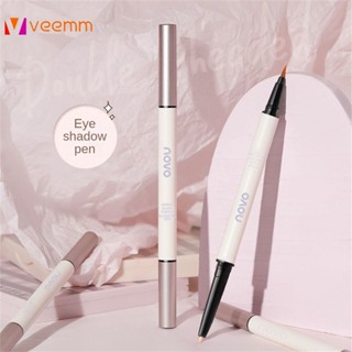 Novo Double Head Lying Silkworm Pen Highlight Brightening Suffering Natural Long -lasting เรียวและไม่จางหายง่าย veemm