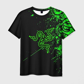 เสื้อยืด พิมพ์ลาย "RAZER" 3 มิติ สําหรับผู้ชาย