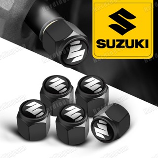 ฝาครอบวาล์วยางรถยนต์ โลหะผสมสังกะสี พร้อมประแจ 4 ชิ้น สําหรับ Suzuki