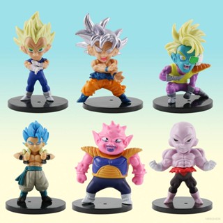 โมเดลฟิกเกอร์ Dragon Ball Son Goku Vegeta Gogeta Jiren ของเล่นสําหรับเด็ก เก็บสะสม 6 ชิ้น