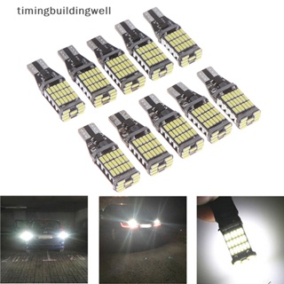 Twth หลอดไฟถอยหลังรถยนต์ LED 45 SMD 4014 T15 W16W 6000K QDD สีขาว 10 ชิ้น