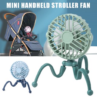 USB Fan Flexible Clip-On Mini Octopus Fan Led Handheld Fans for Baby Stroller