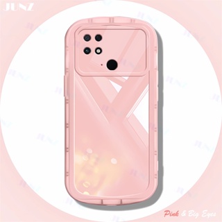 เคสโทรศัพท์มือถือแบบนิ่ม โปร่งแสง สีชมพู สําหรับ Xiaomi Mi POCO Redmi Note 13 12 12S 12C 12T 11 11S 11T 10 10C F5 X5 A2 A1 M4 M5 F4 C40 X3 X4 X5 Lite Pro Plus 4G 5G J006-1