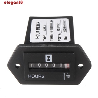 ELEGANT เครื่องวัดชั่วโมง 10-80V DC สําหรับเรือ รถบรรทุก แทรกเตอร์ เครื่องกําเนิดไฟฟ้า เกจจับเวลา