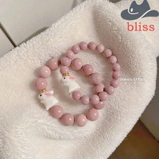 Bliss สร้อยข้อมือคู่รัก ลายกระต่ายนักบินอวกาศ ไล่โทนสี เรียบง่าย สไตล์เกาหลี เรโทร