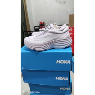 ใหม่ HOKA ONE ONE Bondi8 รองเท้าผ้าใบลําลอง ดูดซับแรงกระแทก สีชมพู เหมาะกับการฝึกซ้อม 2023 FKUR