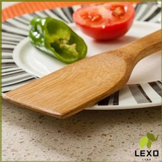 LEXO ตะหลิวไม้แท้ ไม้พายทำอาหาร ไม้พายครัว อุปกรณ์ทำอาหารทำอาหาร  cooking spatula