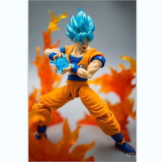 โมเดลฟิกเกอร์ Super Saiyan God Son Goku Super Blue Bandai FRS ของเล่นสําหรับเด็ก