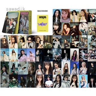 การ์ดรูปภาพ aespa ต้อนรับโลกของฉัน การ์ดรูปภาพโลโม่ 55 ชิ้น