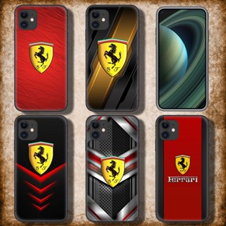 เคสโทรศัพท์มือถือแบบนิ่ม TPU ลายโลโก้ ferrari Y211 สําหรับ iPhone SE 2020 12 Mini 13 Pro Max